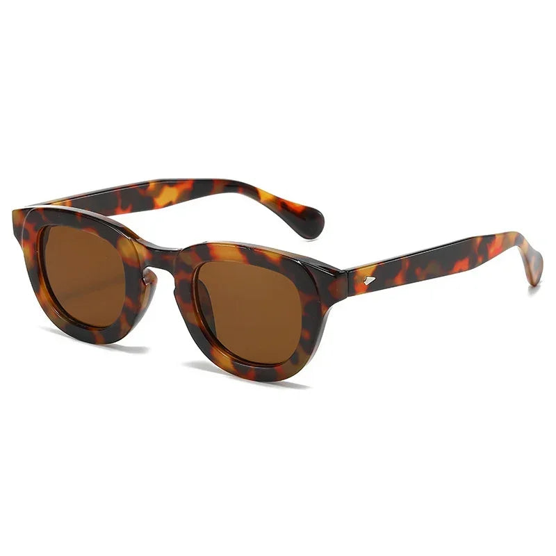 JNPCXI New Oval Candy Color Gradient Lens UV400 Sunglasses Women Men Eyewear Men Trending Sun Glasses Rivets Decoration