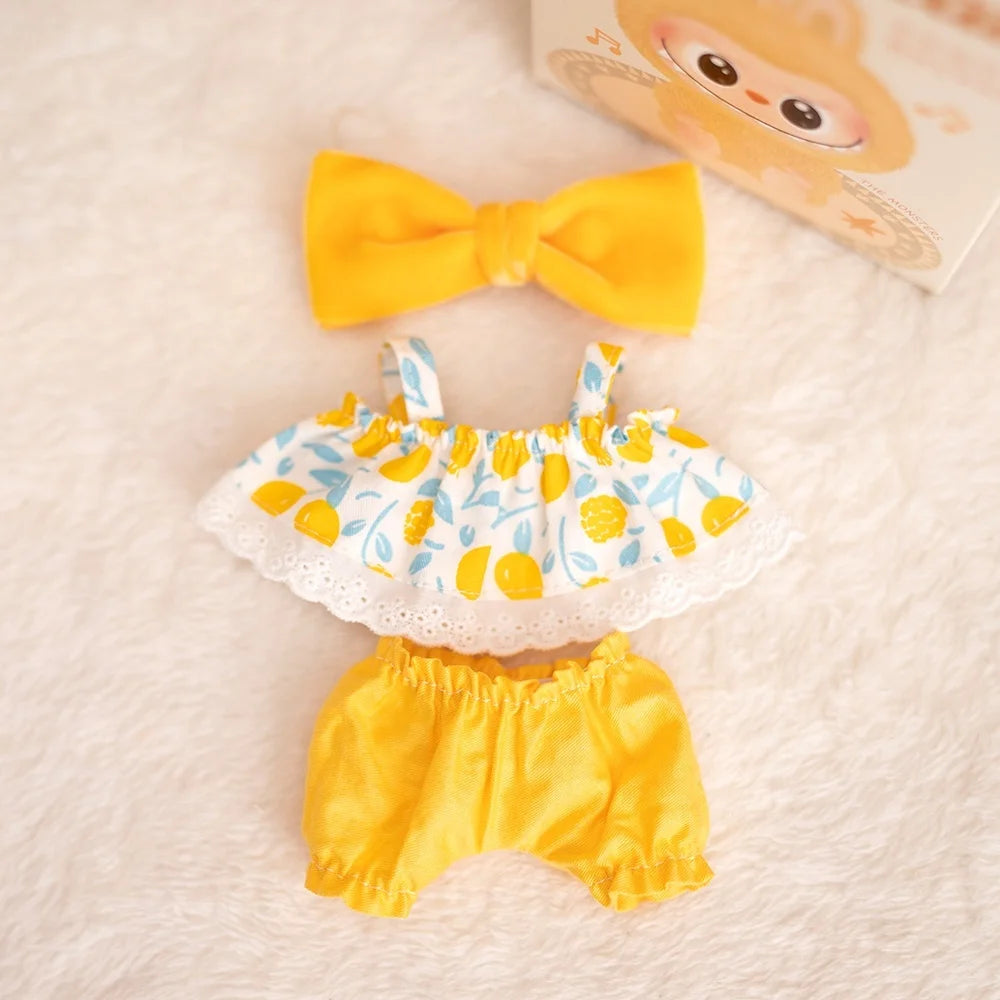 Labubu Clothes For 15-17CM I II III Labubu Outfits Mini Plush Cotton Idol Doll Universal Clothing  Party Accessories Gifts