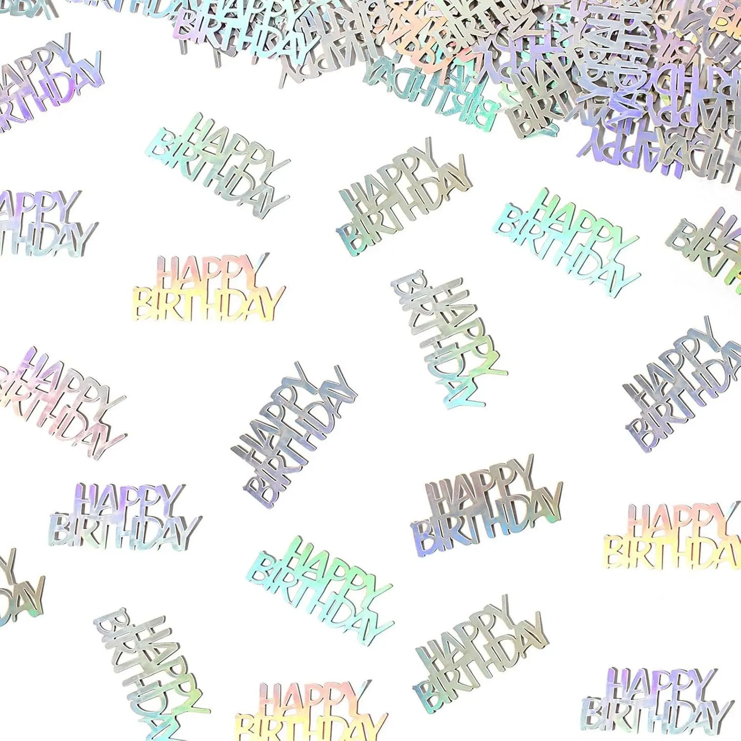 100pcs Glitter Happy Birthday Confetti, HAPPY BIRTHDAY Table Scatter Decor - Party Celebration Holiday Table Decoration