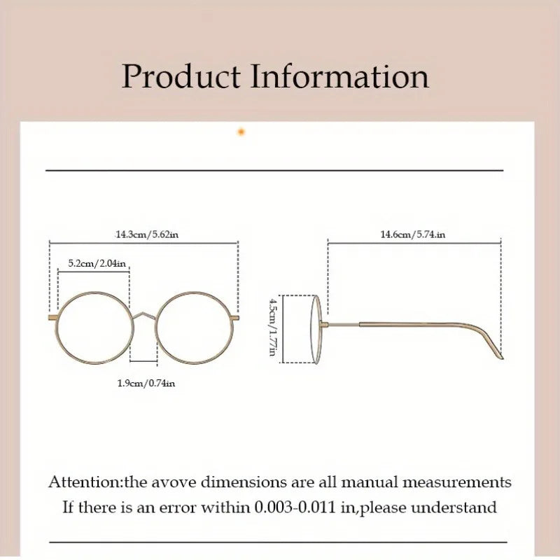 Photochromic Lens Cat Eye Clear Lens Glasses Vintage Stainless Steel Frame Blue Light Blocking Eyewear