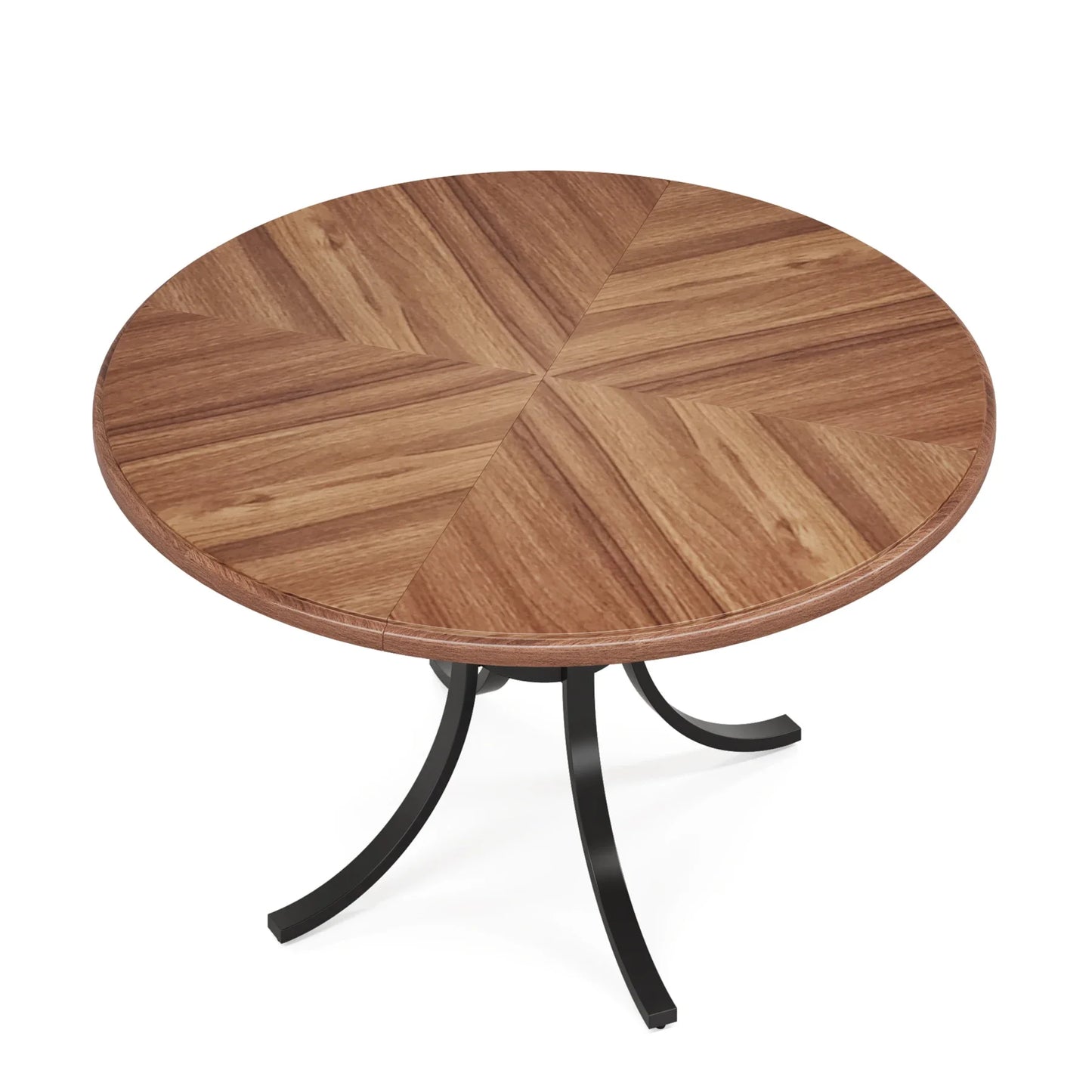 Tribesigns 47"Round Dining Table 4 People Farmhouse Kitchen Table Wooden Surface