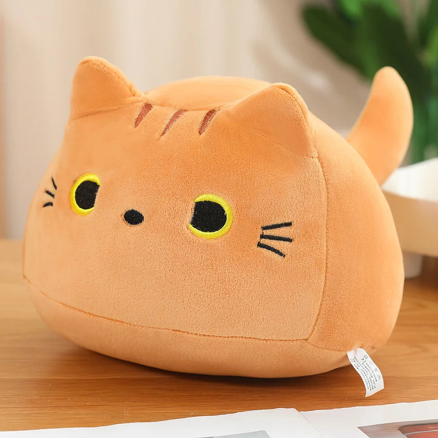 Kawaii Creative Oval Cat Plush Doll Four Baby Cat Pendants In A Big Mother Cat Body Combined Doll Super Soft Gift For Boys Girls