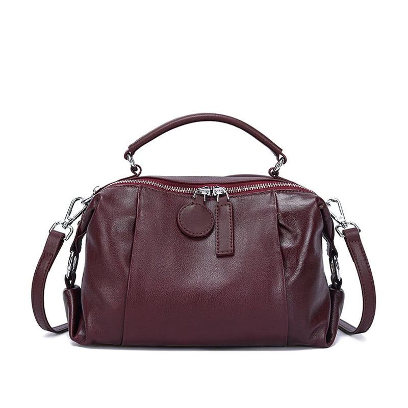 Women's Genuine Leather Handbag High Quality Bag Shoulder Bag Fashion Soft Cow Leather Handbag Lady Shoulder Bag Luxury New
