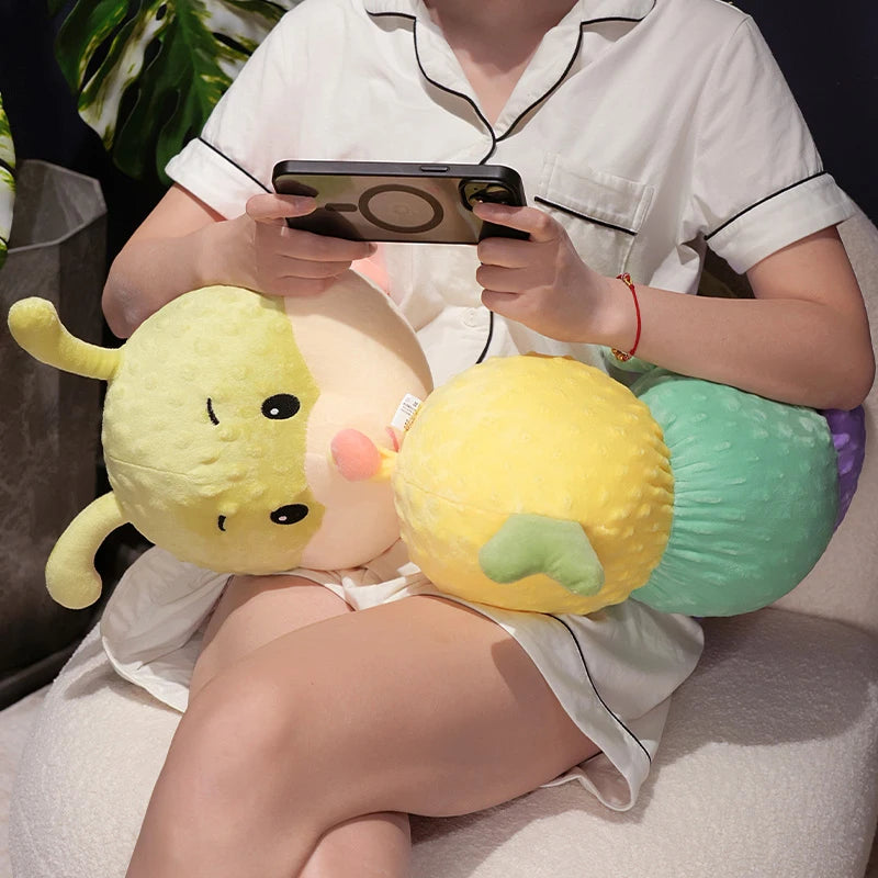 110cm/130cm Pretty Colorful Caterpillar Plush Toy, Plush Doll, Stuffed Animal DollFunny Toys Creative Home Decor Birthday Gift
