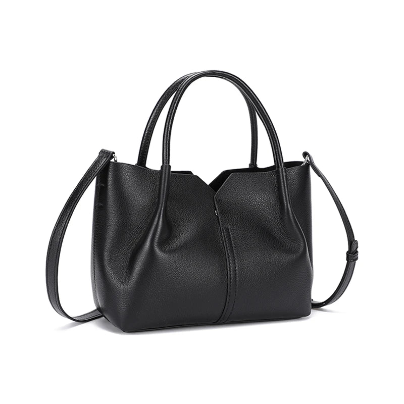 Winter New High-quality Cowhide Niche Design Crossbody Handbag Versatile Fashion Light Luxury Shoulder Bag Commuting Women's Bag
