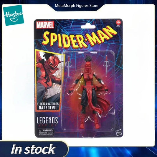Original Hasbro Marvel Legends Series SPIDER-MAN ELEKTRA NATCHIOS DAREDEVIL Anime Figure Toy Collection Model