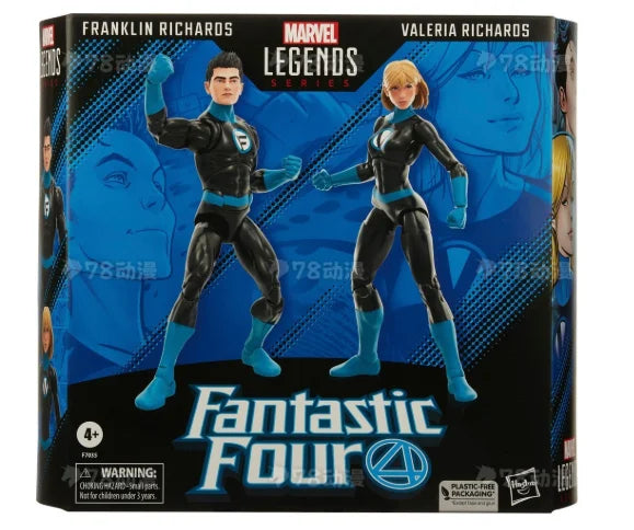 Original Hasbro Marvel Legends Series Fantastic Four Franklin Richards and Valeria Richards Action Toy Figure Collection