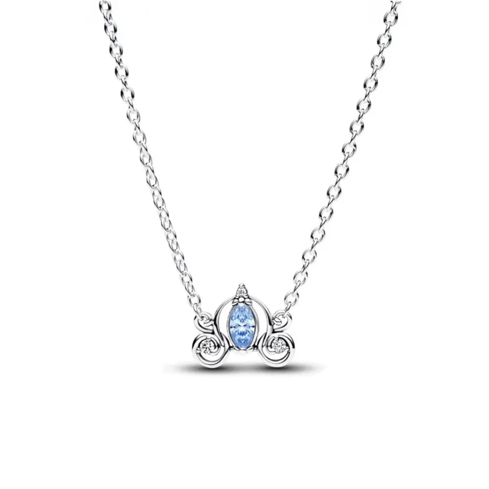 925 sterling silver plated Shining big green nature heart Women Necklace Pendant