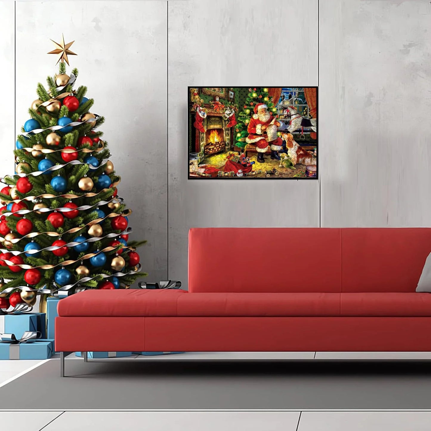 2024 Christmas 1000pieces Paper Jigsaw Puzzle Adult Jigsaw Family Gam Perfect for Festival 14+y Stress GameEducational Toys