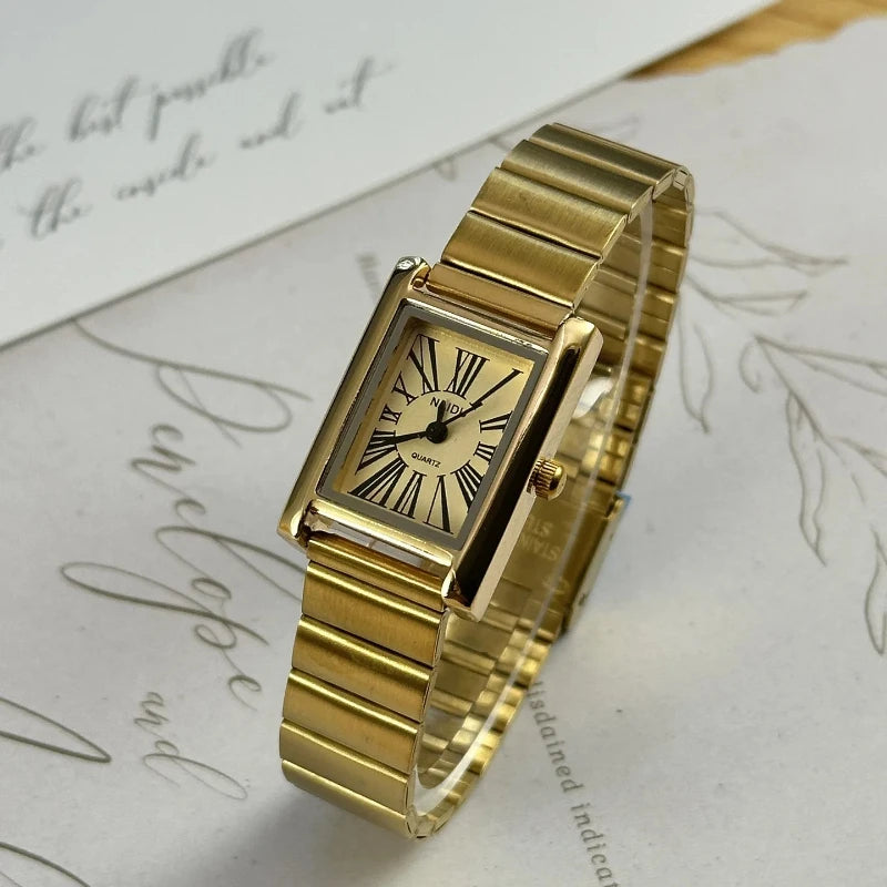 Top Brand Square Women Quartz Watches Minimalist  Steel Strap Wristwatch Para Mujer Ladies Gifts Dropshipping Relógio Feminino