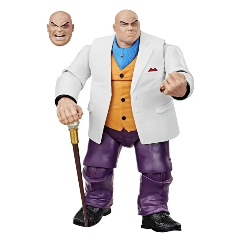 Original Hasbro Marvel Spider-Man Retro Comics KINGPIN Anime Figure Model Toy