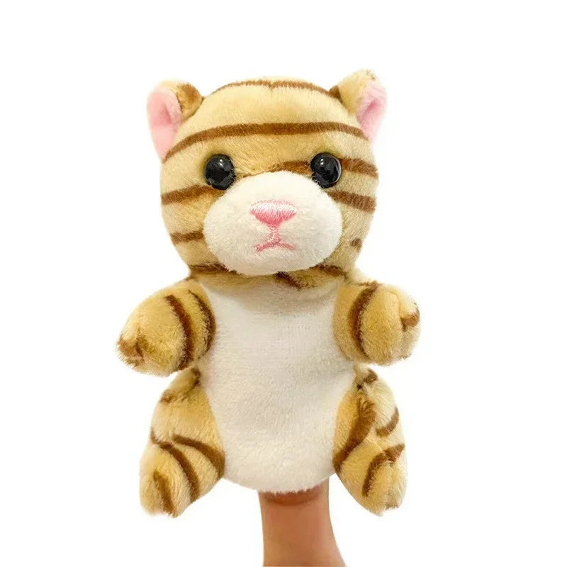 New Hand Puppet Plush Toy Cartoon Animal Family Finger Puppet Role Play Tell Story Cloth Doll Educational Toys For Children Kids