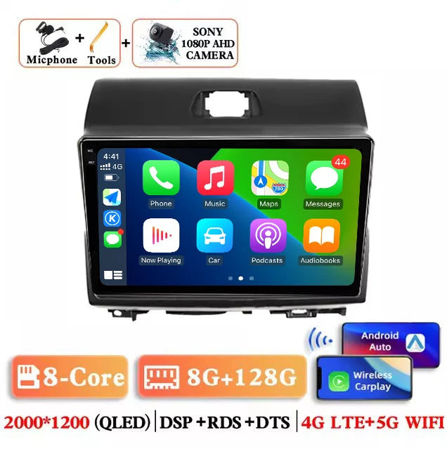 Android 15 Carplay Auto Car Radio for r KIA Ray 2011 - 2017 Multimedia Stereo Player GPS Navigation Head Unit Wifi 4G+WIFI