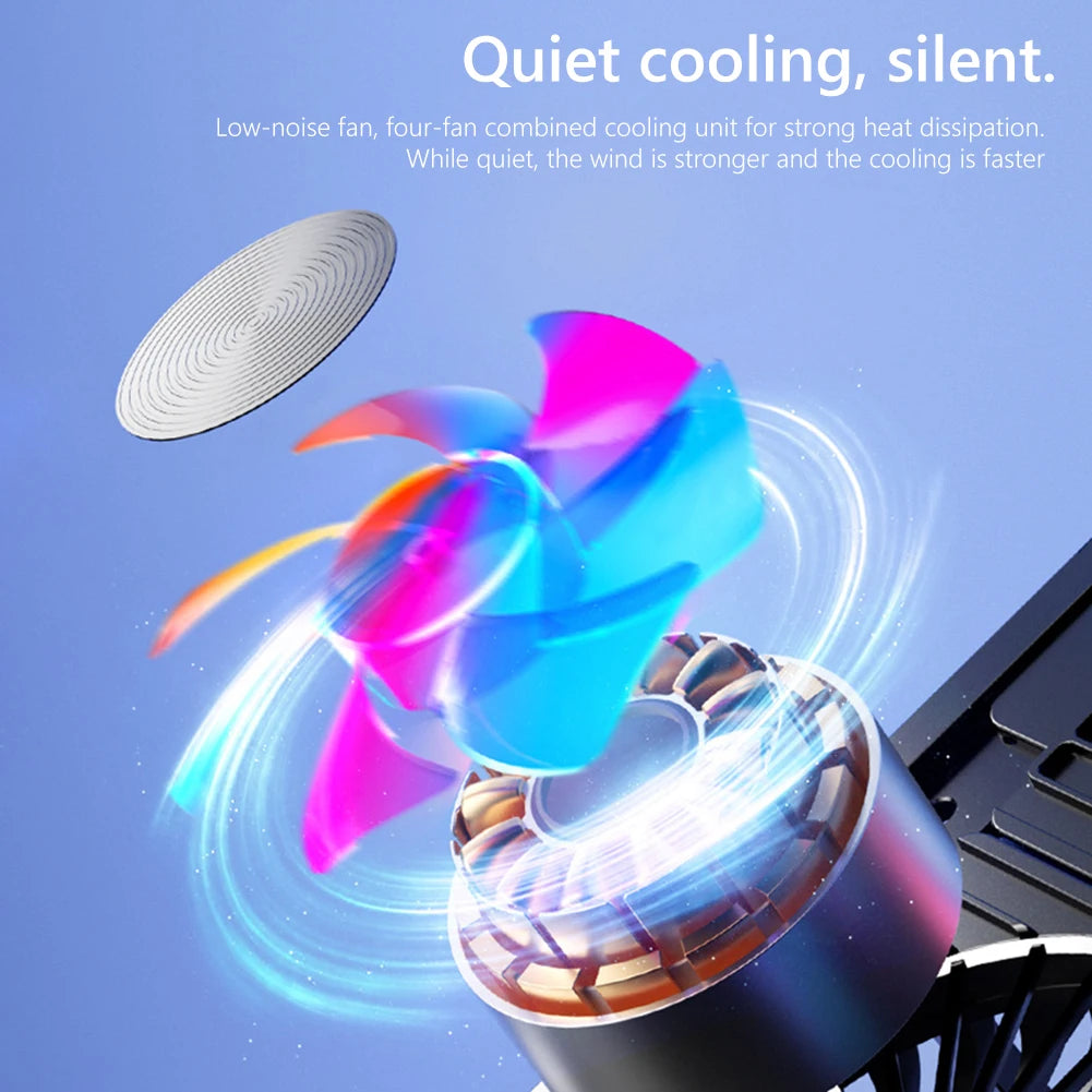 Laptop Cooling Pad, 2/4 Fans Foldable Laptop Cooler Holder 11-17.3in Notebook