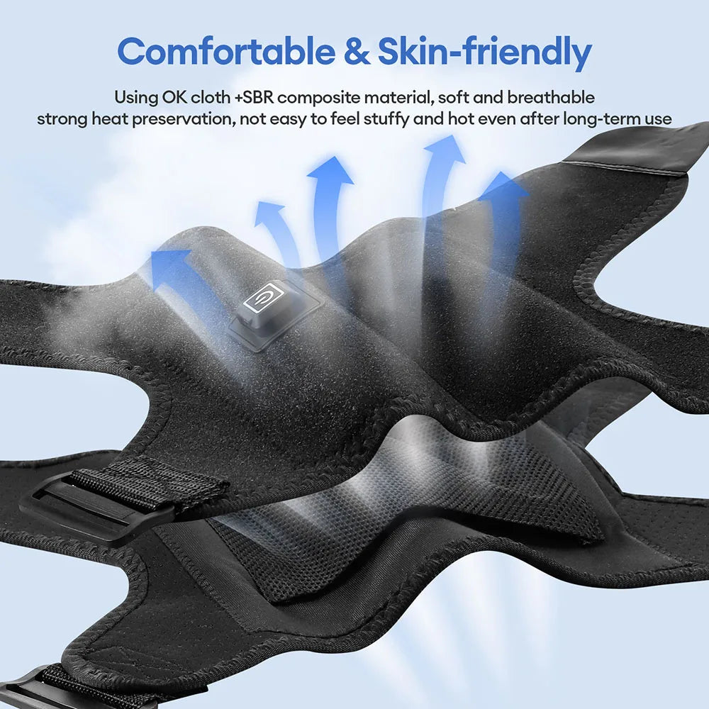 Smart Heated Massage Brace Shoulder 3 Gear Temperature Adjustment Heated Shoulder Pad Hot Compression Shoulder Heating Pad