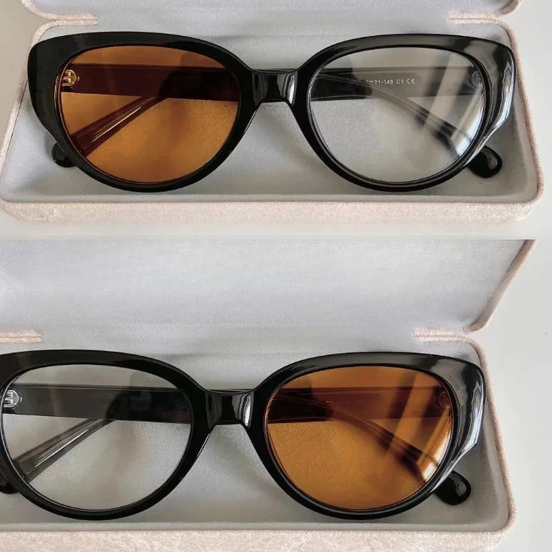 Photochromic Eyeglasses for Woman Anti Radiation Cat Eye Glasses