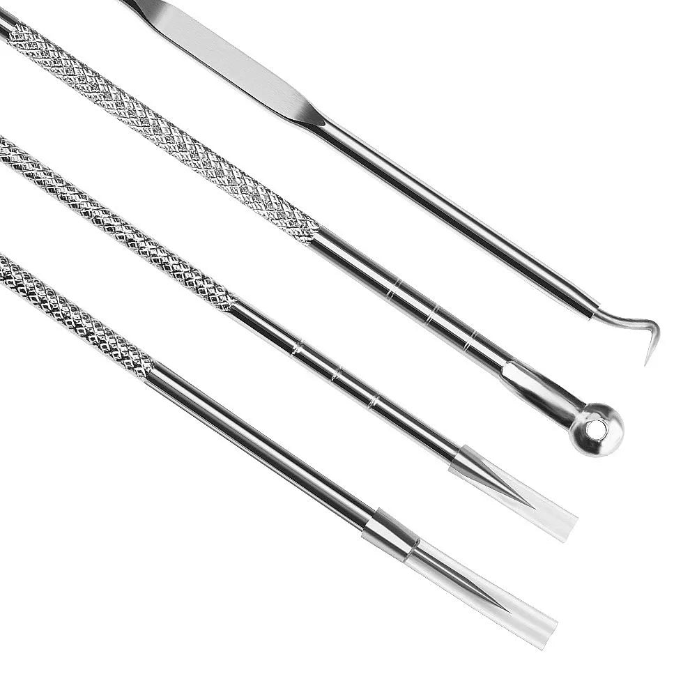 4PCS Blackhead Remover Acne Needle Tools Set Face Cleaning Black Dots Pimple Comedone Extractor Pore Cleaner Skin Care Products