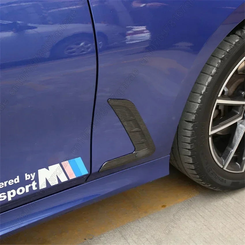 For BMW 3 Series G20 G28 2021-2024 Car Exterior Side Body Air Outlet Cover Trim Fender Decorative Stickers Gloss Black