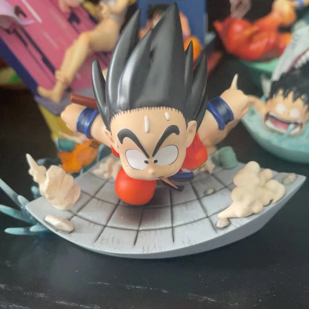 Anime Dragon Ball Kid Goku Figure Son Goku Eat Mouse Pvc Statue Action Figures Collectible Model Toys Gifts