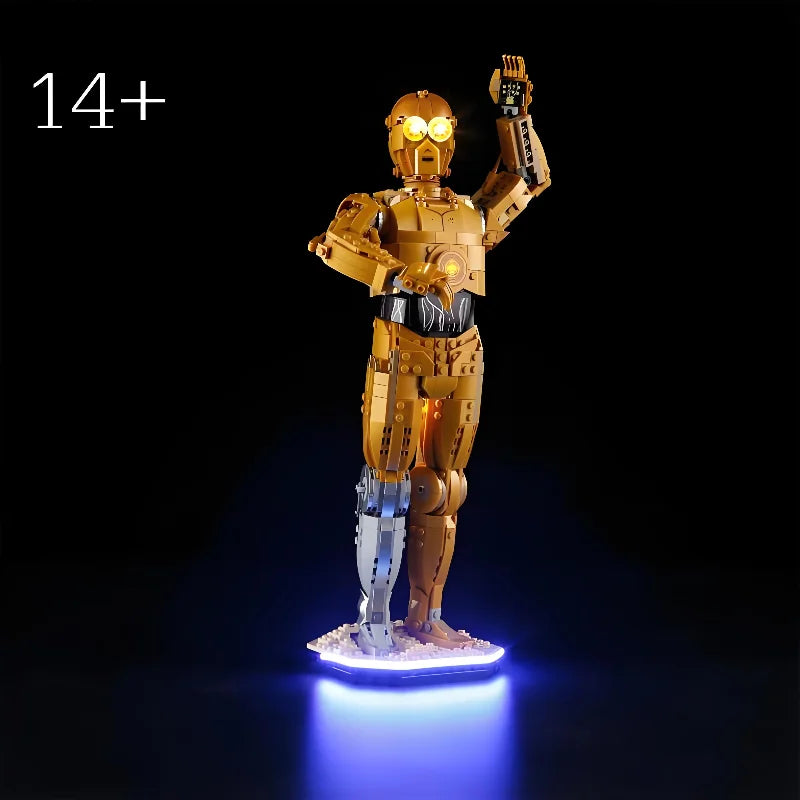 New 1140pcs MOC 75398 Space Wars C-3PO Droid Figure Action Model Building Blocks