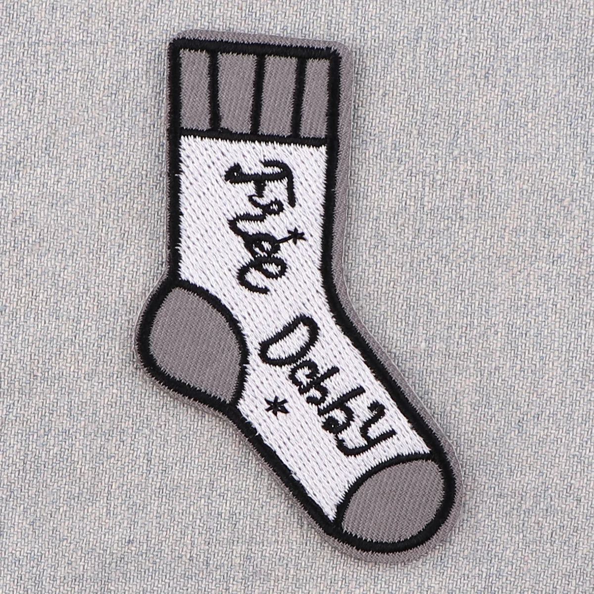 AD2795 Movie Sock Shape Embroidered Patches for Clothing Patches DIY Iron on Patches Punk Patch Sew Applique Sticker