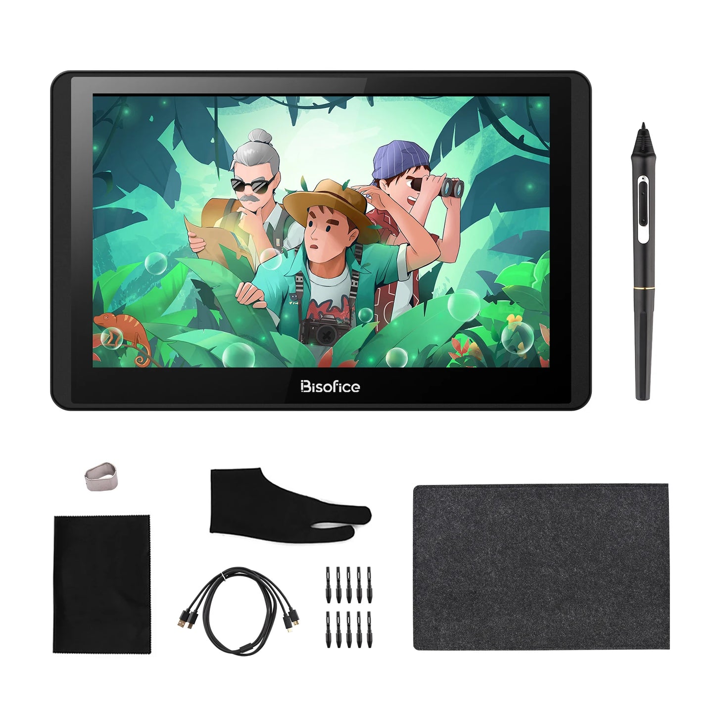 12HD-A 11.6" H-IPS Drawing Tablet Monitor 8192 Pen Pressure LCD Graphic Display