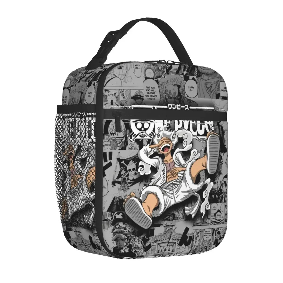 Monkey D. Luffy Anime One Piece Insulated Lunch Bag Leakproof Meal Container Cooler Bag Tote Lunch Box Office Travel Girl Boy