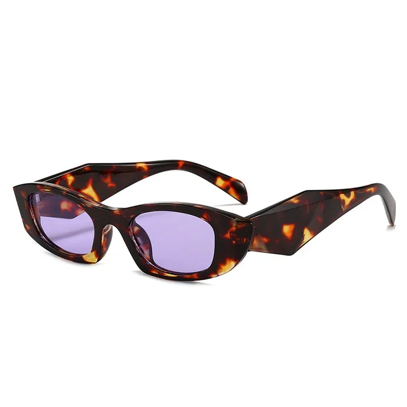 JNPCXI New Ins Popular Fashion Polygon Cat Eye Women Sunglasses Vintage Brand Designer Green Yellow Men Sun Glasses Shades UV400