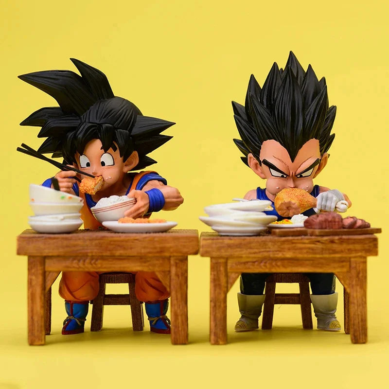 Dragon Ball Z Vegeta Goku Son Gohan Kuririn Android 8 Eating Action Figures