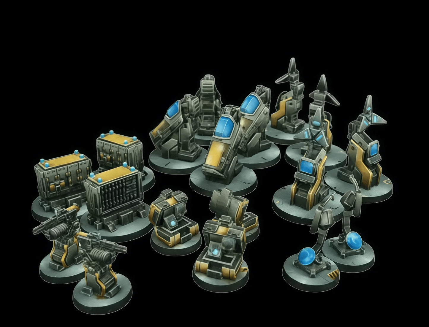 Die-cast Resin Model Assembly Kit Resin Large Kit Expansion ITS Objecitves Pack, Unpainted, Assembly Required, (including Base)