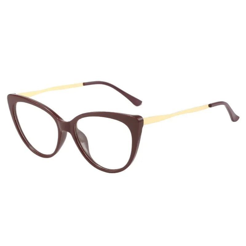 Women Photochromic Optical Glasses Men Anti Blue Light Cat Eye Eye Glasses Unisex Anti Radiation  Eyewear