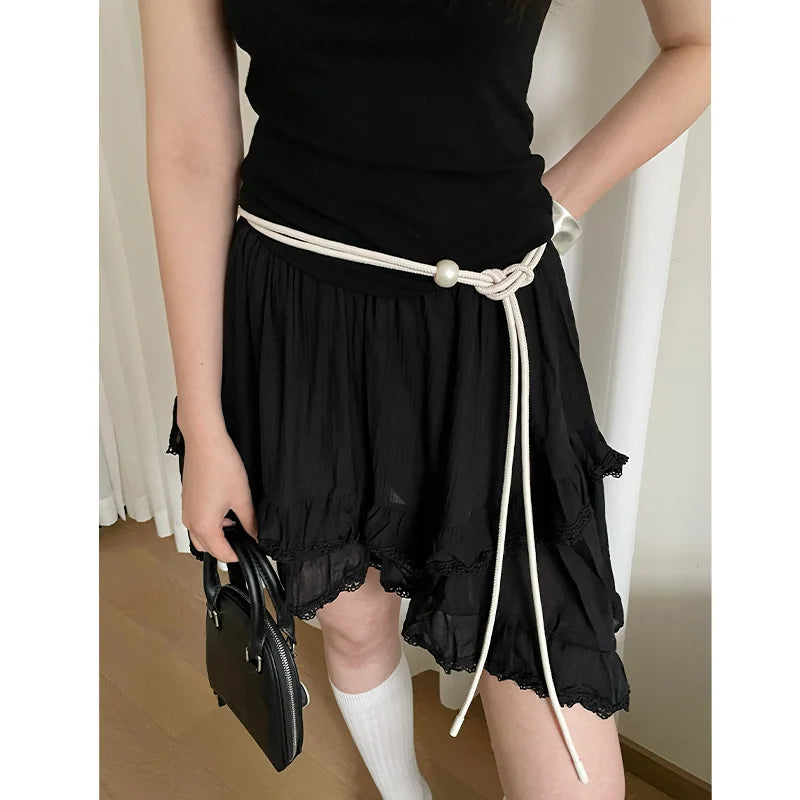 High-End Feeling Thin Waist Rope For Women Summer Waist-Cinching With Skirts Slimming And Versatile Belt With Personality