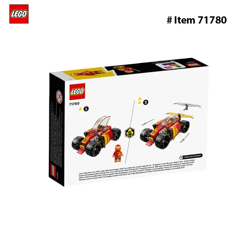 Lego 71780 NINJAGO Kai's Ninja Race Car EVO, 20in1 Racing Car Building Toy Set