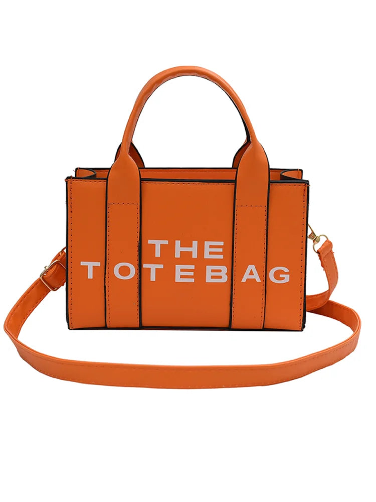 New Women Small Tote Bag PU Leather Handbag Casual Adjustable Straps Travel Bag