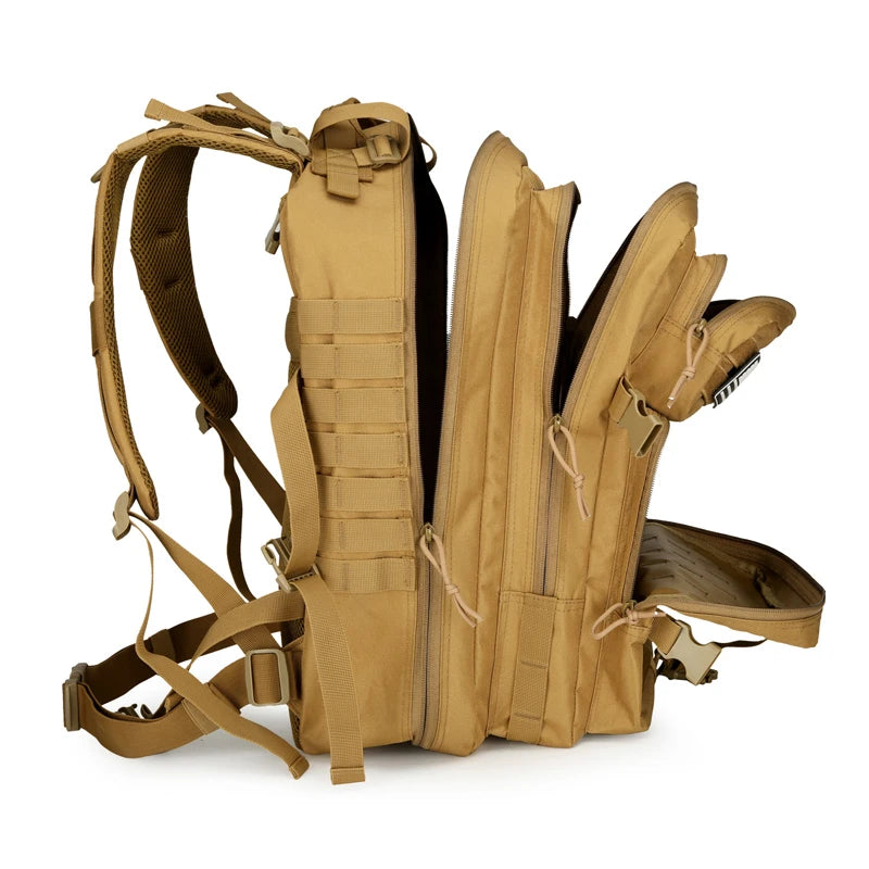 Hiking Backpack-Adjustable Shoulder Straps, Zipper Closure, Travel Hike Backpack