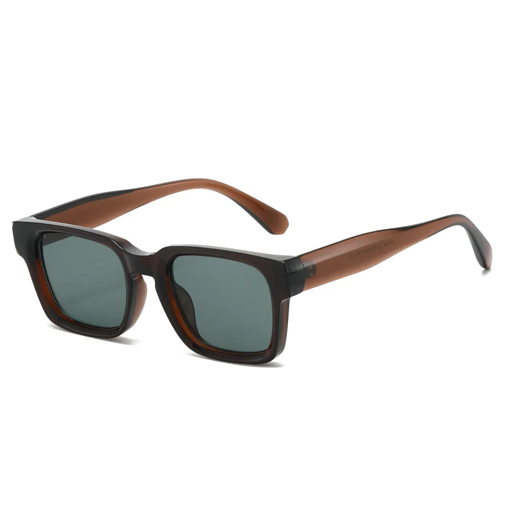 JNPCXI New Fashion Square Women Sunglasses Light Yellow Shades UV400 Vintage Punk Men Trending Sun Glasses