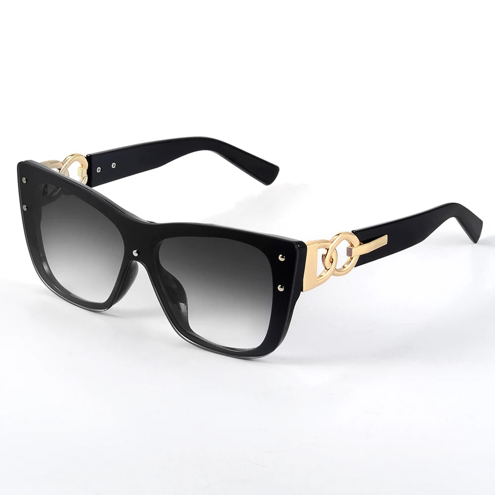 CRIXALIS Luxury Brand Sunglasses Women Rimless Cat Eye Fashion Gradient Shades