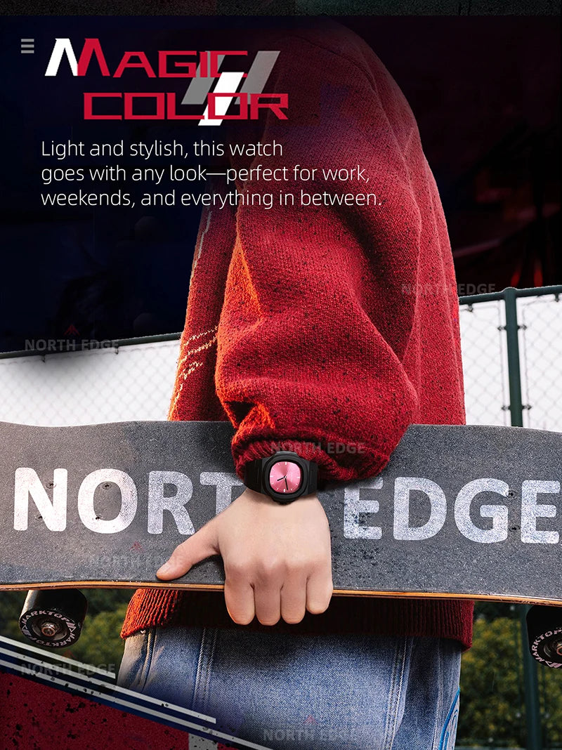 NORTH EDGE VOLT Smart Digital Men Sports Watch Waterproof 50M Lite Square Watch