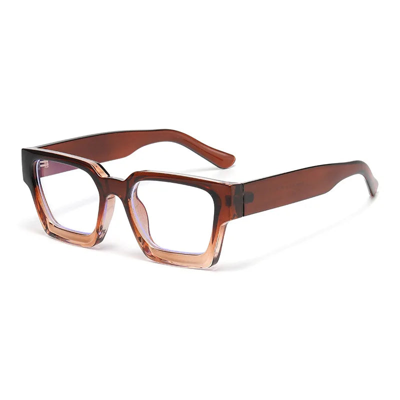 JNPCXI New Color Ins Popular Women Square Sunglasses Retro Men Tinted Leg Shades UV400