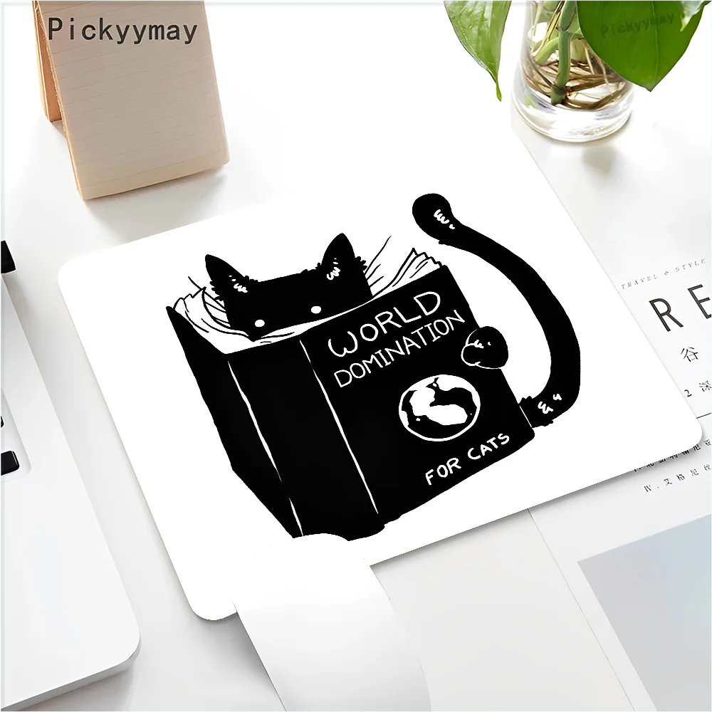 Funny Black Cat Mouse pad PC Desk Mat Table Big Mouse Pad PC Non-slip Rug z22