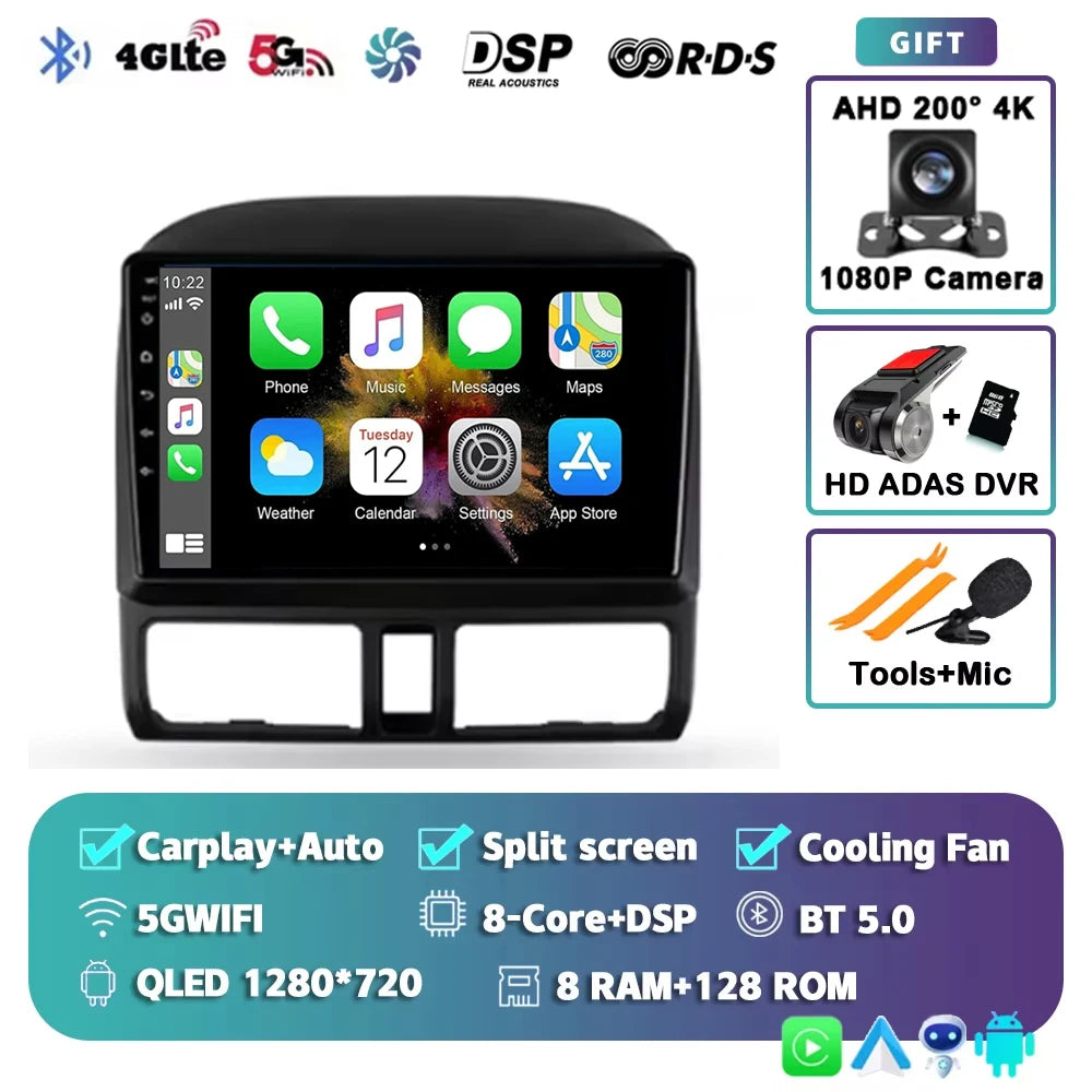 For Honda CR-V CRV 2 2001 - 2006 Android 15 Car Radio Multimidia Video Player WIFI+4G 2din Navigation GPS Head Unit Stereo