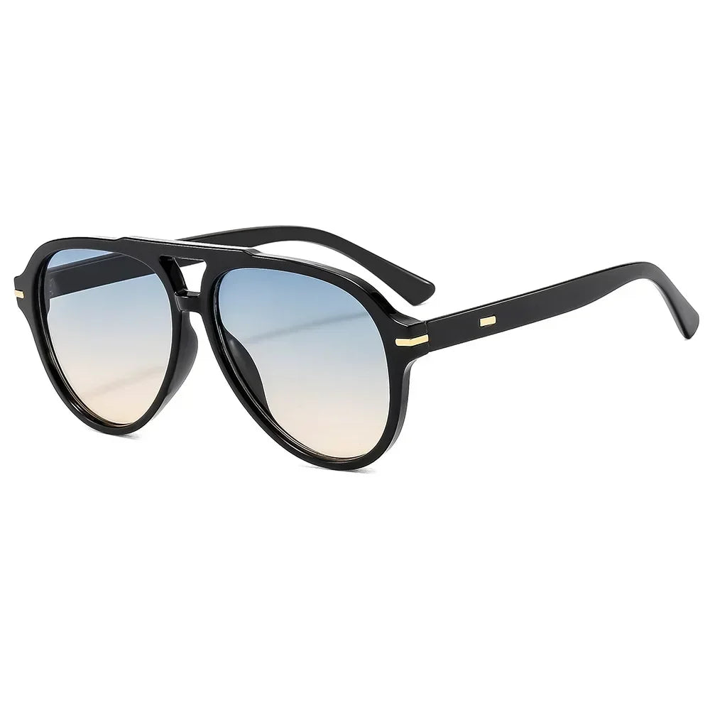 JNPCXI Square Pilot Shades Sunglasses Women Retro Red Vintage Double Bridge Sun Glasses Unisex Driving Eyewear