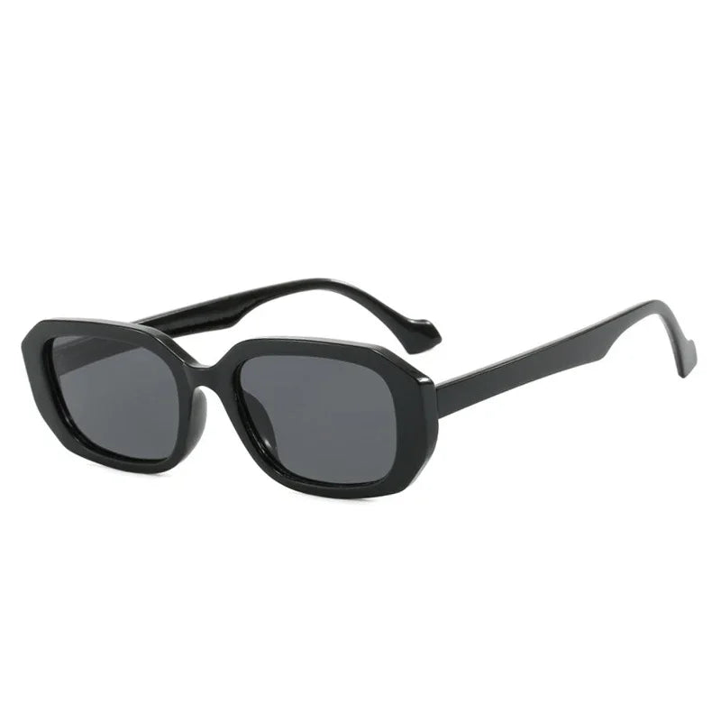 JNPCXI Fashion Small Polygon Rectangle Sunglasses Women Retro Clear Gradient Shades UV400 Men Sun Glasses