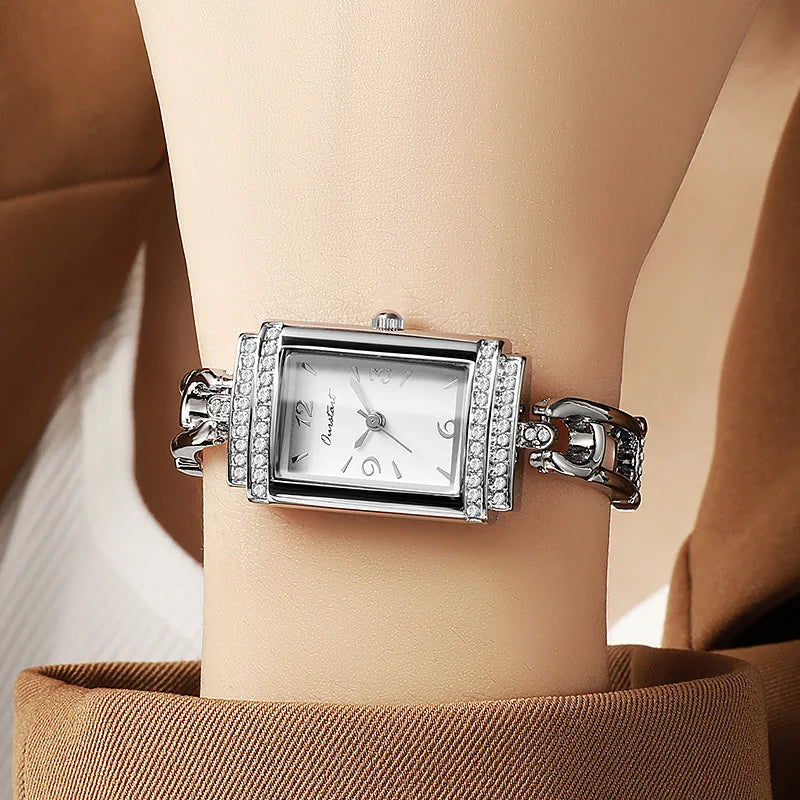 Luxury Casual Women Full Diamond Small Dial Quartz Watch Ladies Elegant Bracelets Watches Mom Clock Gifts Montre Femme Wholesale