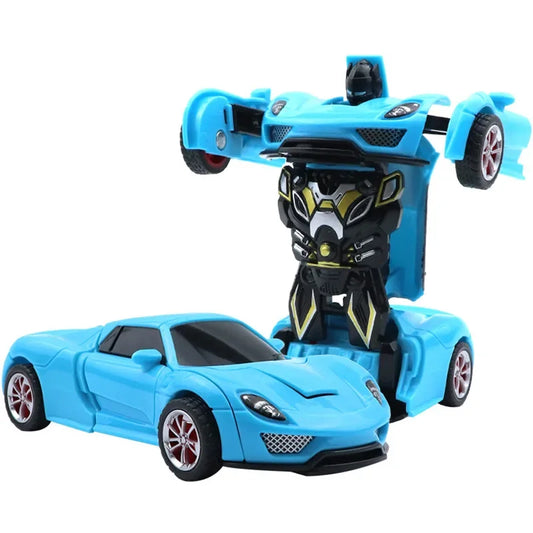 Shape-shifting AutoRobot Car Toy inertial impact one-button puzzle collision M28