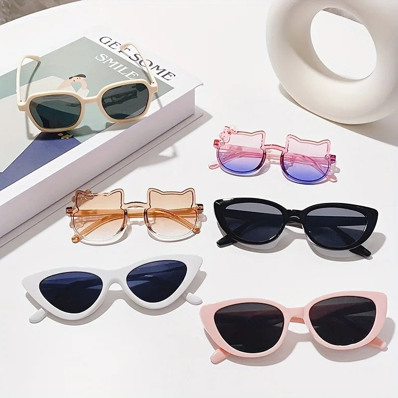 6 Pairs of Fashionable Decorative Frame Glasses Birthday Party Gifts Photo Props Daily Accessories Glasses Lightweight Design