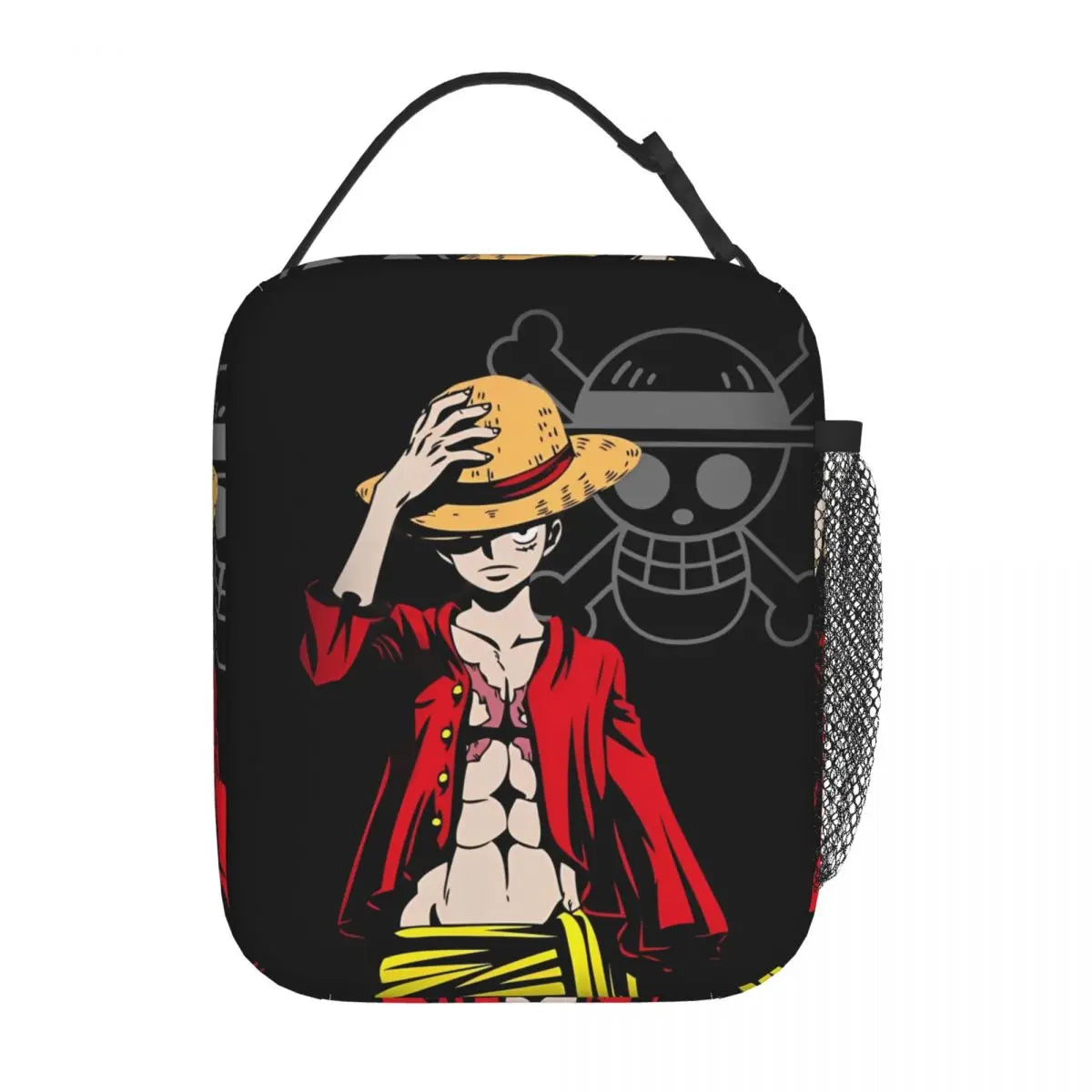 Monkey D. Luffy Anime One Piece Insulated Lunch Bag Leakproof Meal Container Cooler Bag Tote Lunch Box Office Travel Girl Boy
