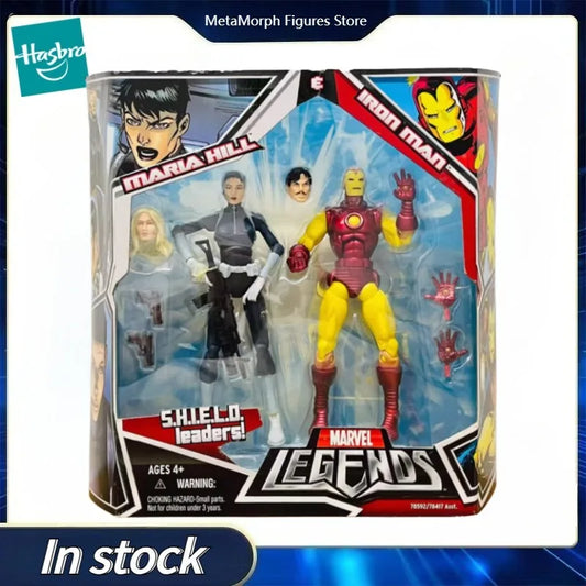 Original Hasbro Marvel Legends Series IRON MAN/MARIA HILL Anime Figure Toy Model Collection