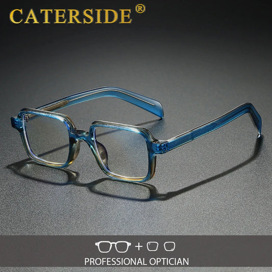 CATERSIDE Fashion Men's Square Optical Glasses High-Quality Customized Prescription Eyeglass Women's Daily Decorative Eyewear