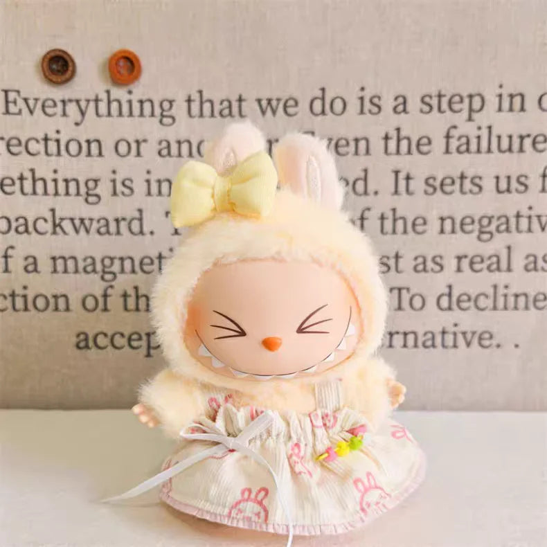 Labubu Clothes For 15-17CM I II III Labubu Outfits Mini Plush Cotton Idol Doll Universal Clothing  Party Accessories Gifts